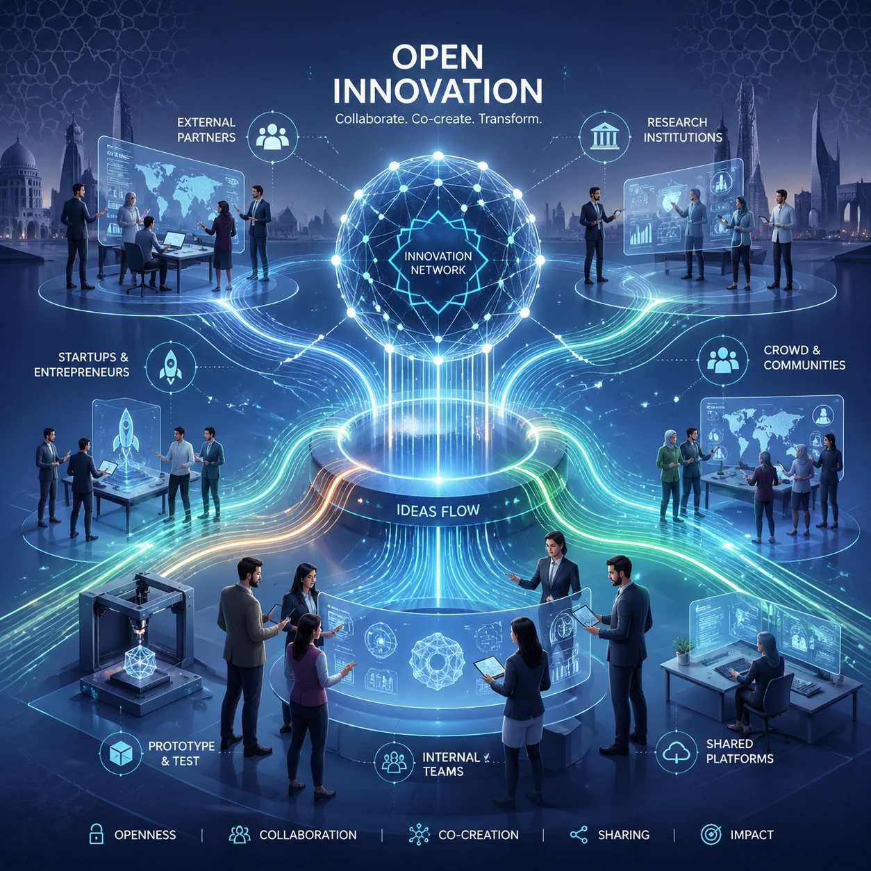 نوآوری باز (Open Innovation) در سازمان‌ها؛ راهنمای جامع پیاده‌سازی و مدیریت