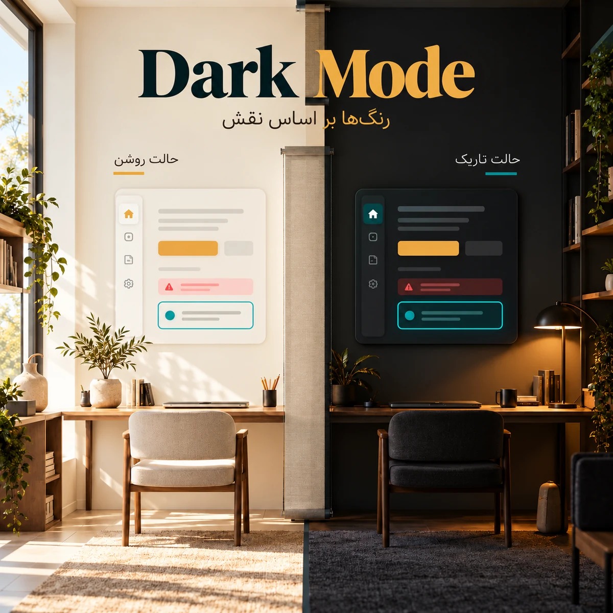Dark Mode: اصول طراحی و پیاده‌سازی