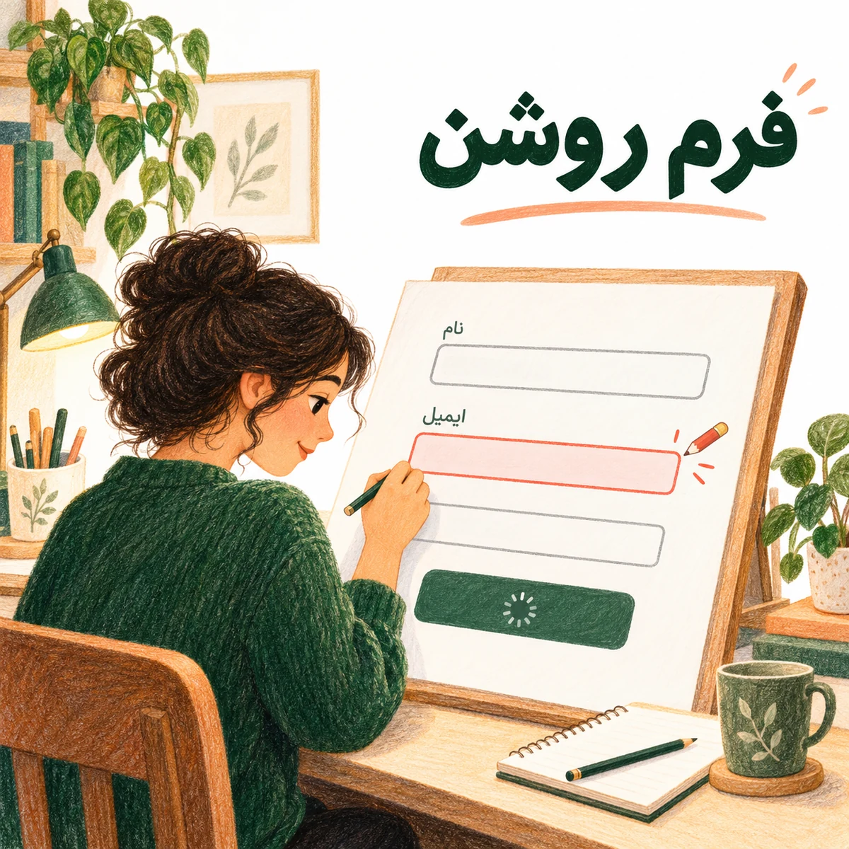 طراحی فرم وب؛ label، خطا، ارسال و نمونه کامل فارسی
